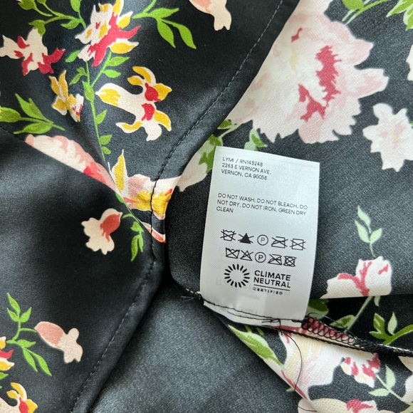 Reformation 4 Maddison Silk Halter Midi Dress Polina Black Floral - Picture 11 of 13